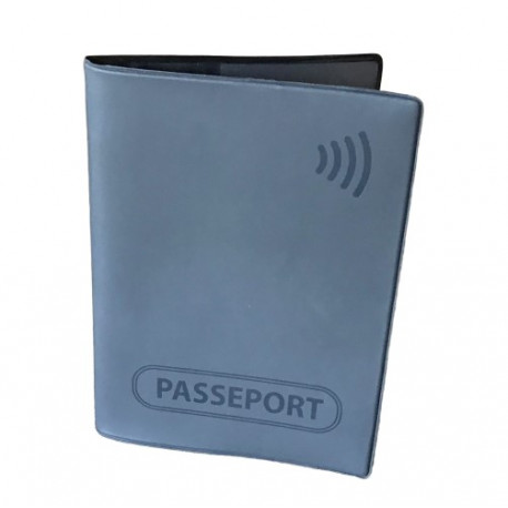 Protège passeport biométrique PVC avec barrière RFID