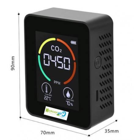 KAPM 50 Détecteur de qualité de l’air en CO2  avec écran LCD